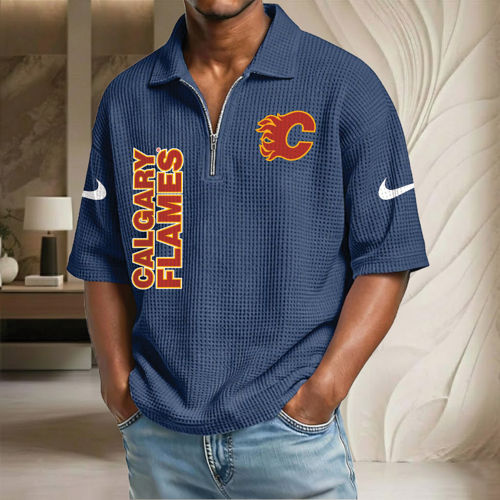 NHL x CF Waffle Half-Zip Polo Shirt HLP 070326 HLPHUONG