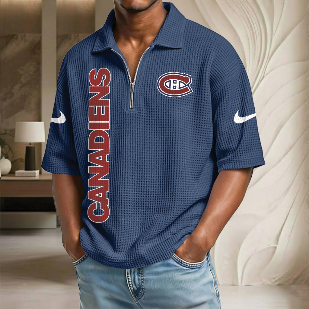 NHL x MC Waffle Half-Zip Polo Shirt HLP 070326 HLPHUONG