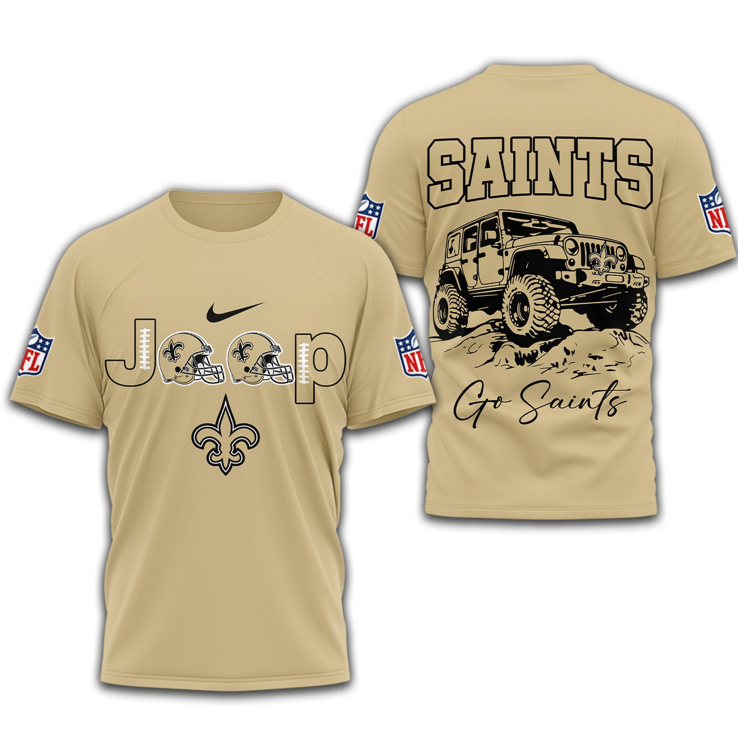 NOS Premium NFL Jeep 3D Shirt DDT NTL