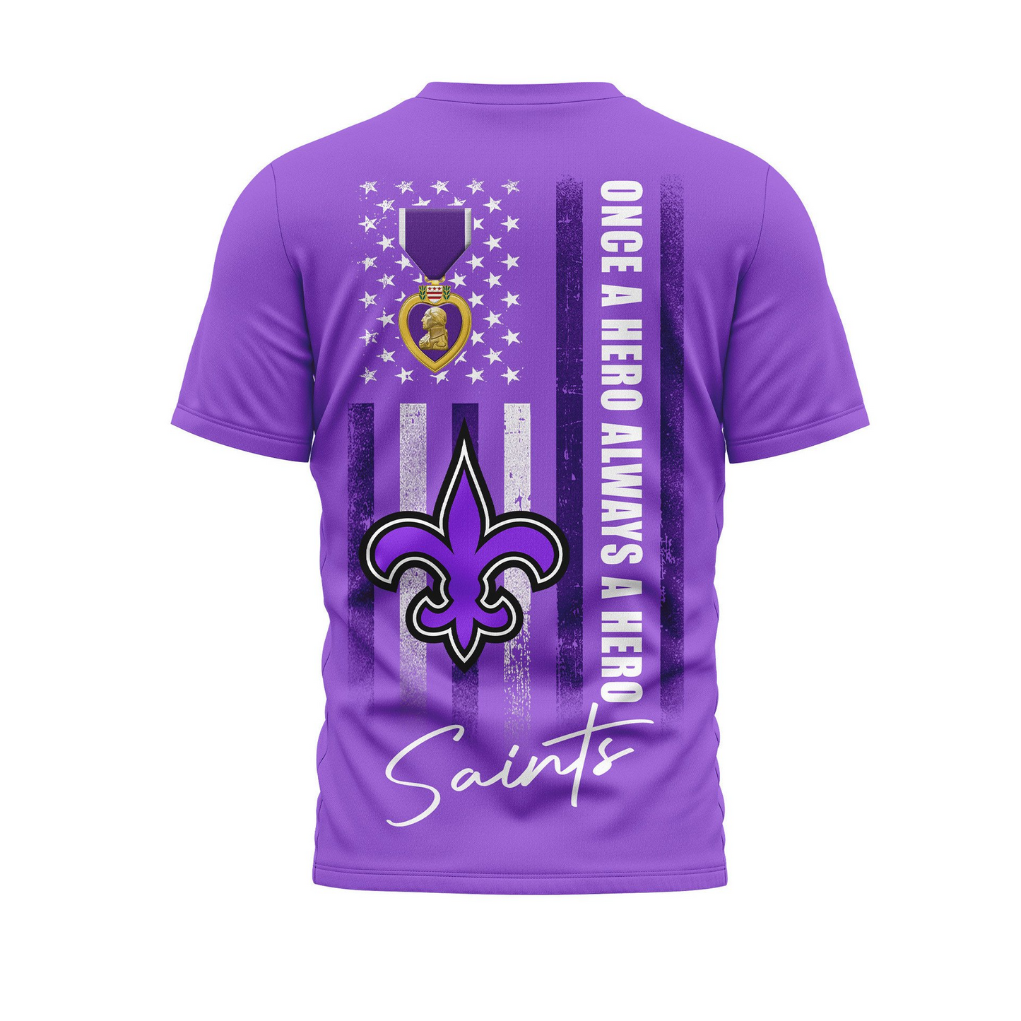 NOS Premium National Purple Hear Day 3D Shirt 300626