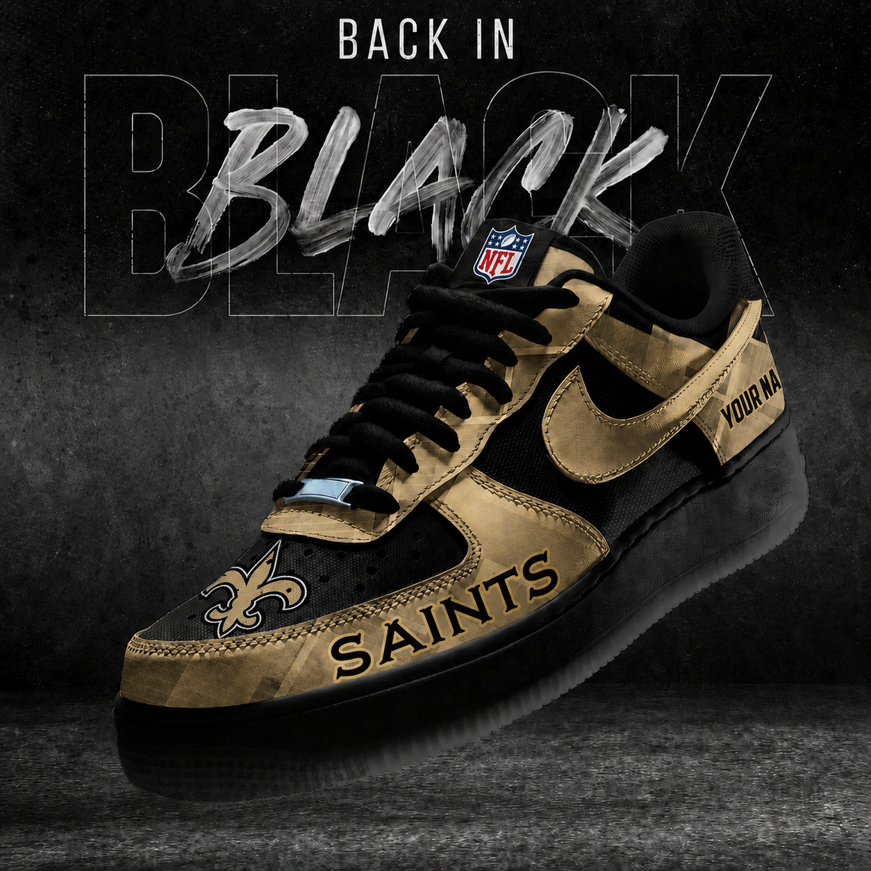 NOS x NFL Back In Black V2 AF1 Sneakers 270626