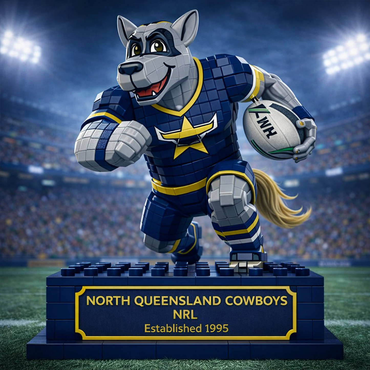 NQL X Premium NRL Special Mascot Acrylic Block Plaque Limited Editions NDT NHT