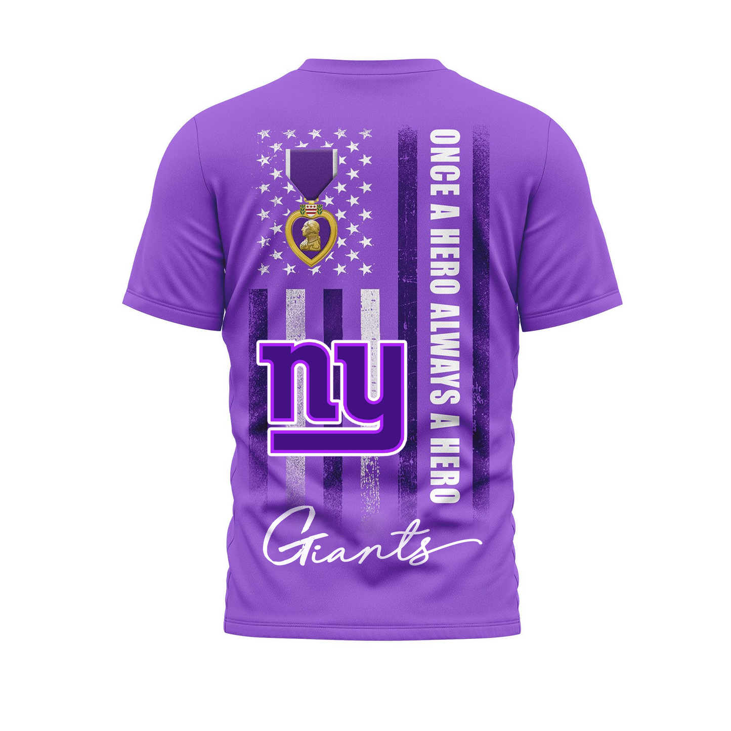 NYG Premium National Purple Hear Day 3D Shirt 300626