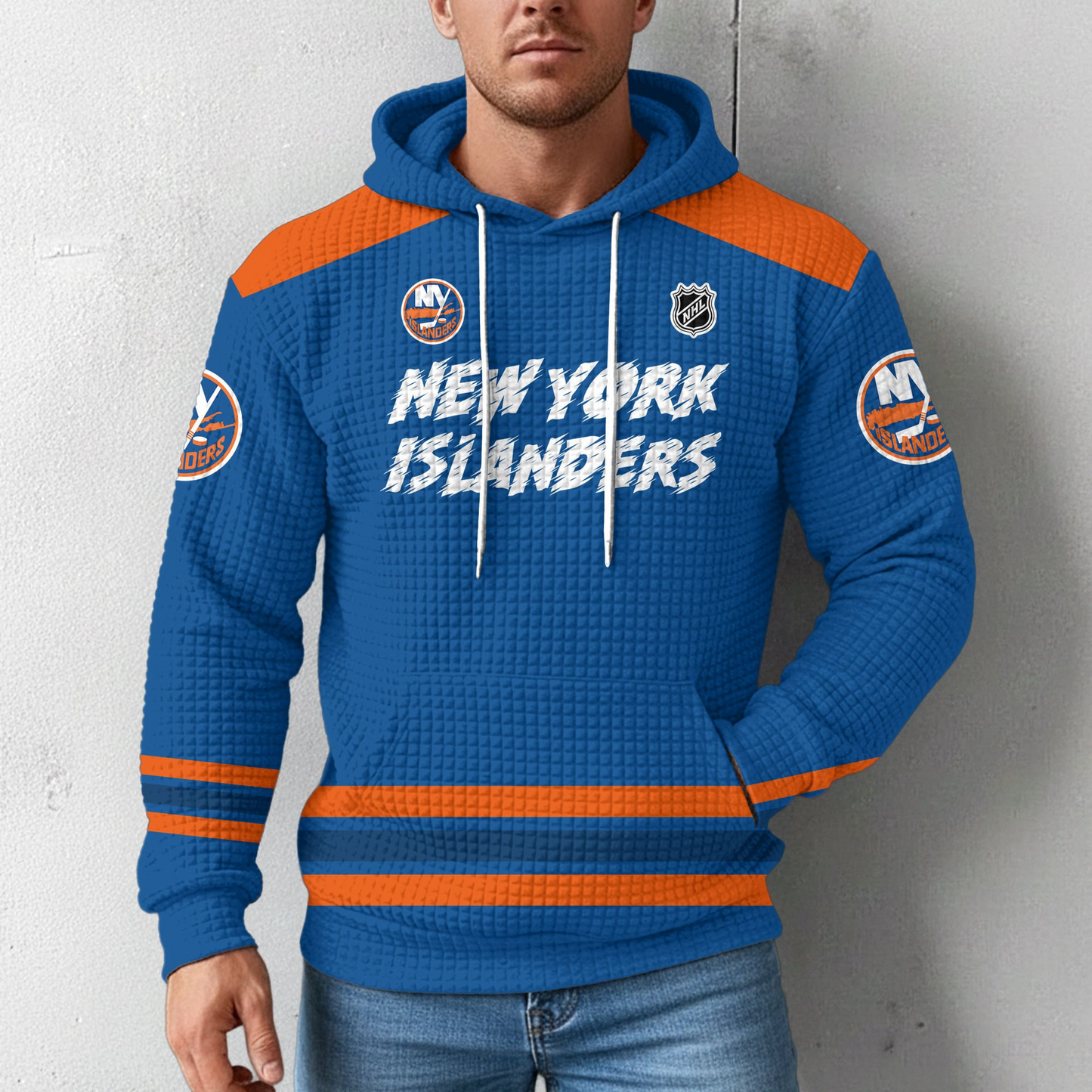 NYI Premium NHL Sorry Busy Hockey Waffle Hoodie DDT NTL