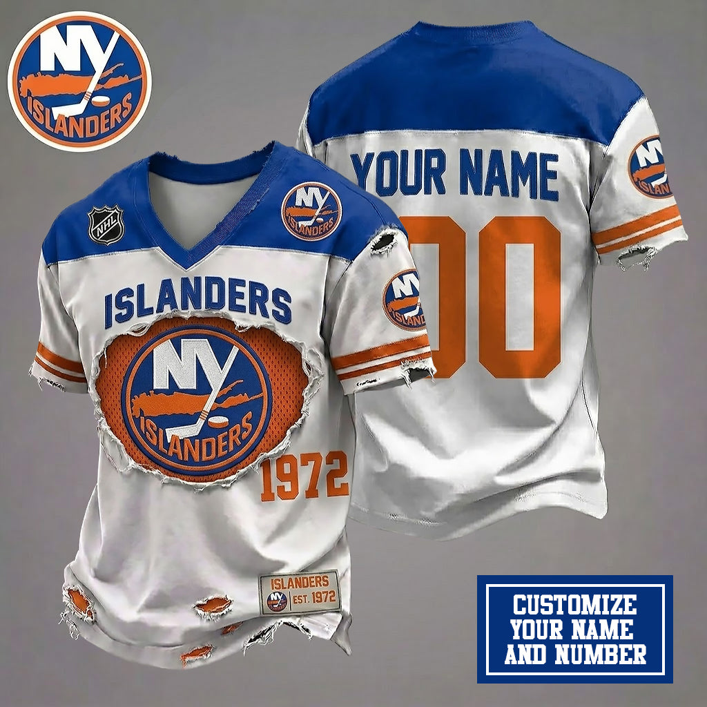 NYI x Customize NHL Luxury Classic T-shirt DDT 010626 TTTZ