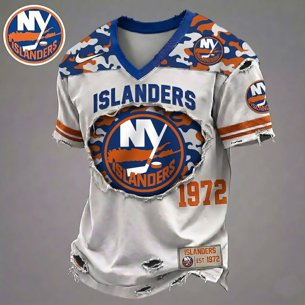 NYI x NHL Luxury Camo Classic T-shirt DDT 020626 TTTZ