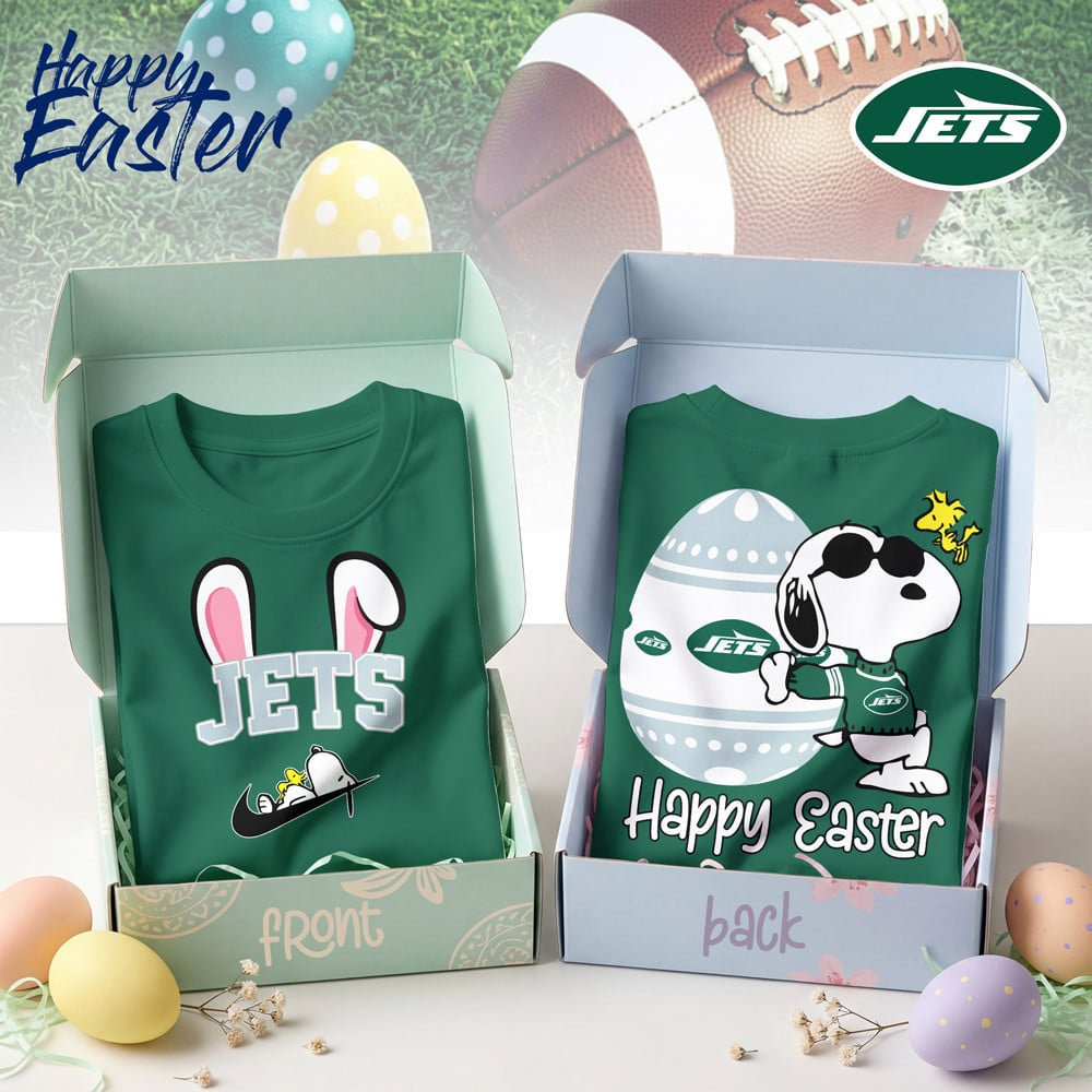 NYJ Premium NFL Happy Snoopy Easter T-shirt DDT NTL