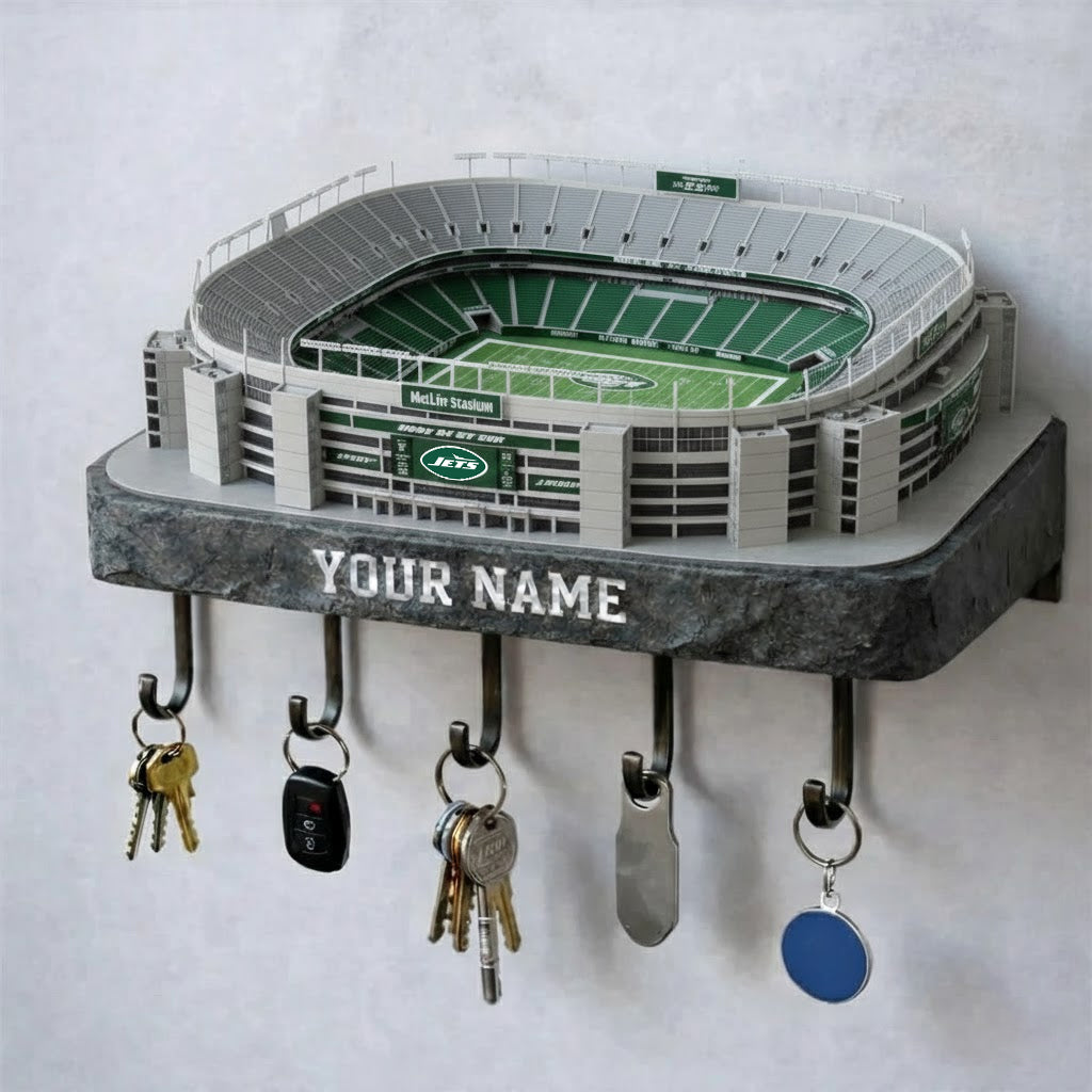 NYJ Stadium Premium NFL Wood Key Hanger DDT NHM