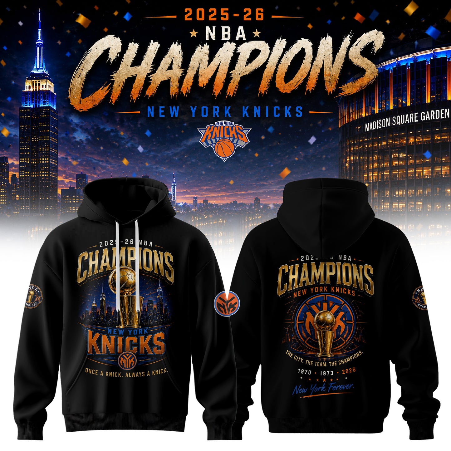 NYK x NBA Finals Champions Luxury V8 Shirt 150626 1