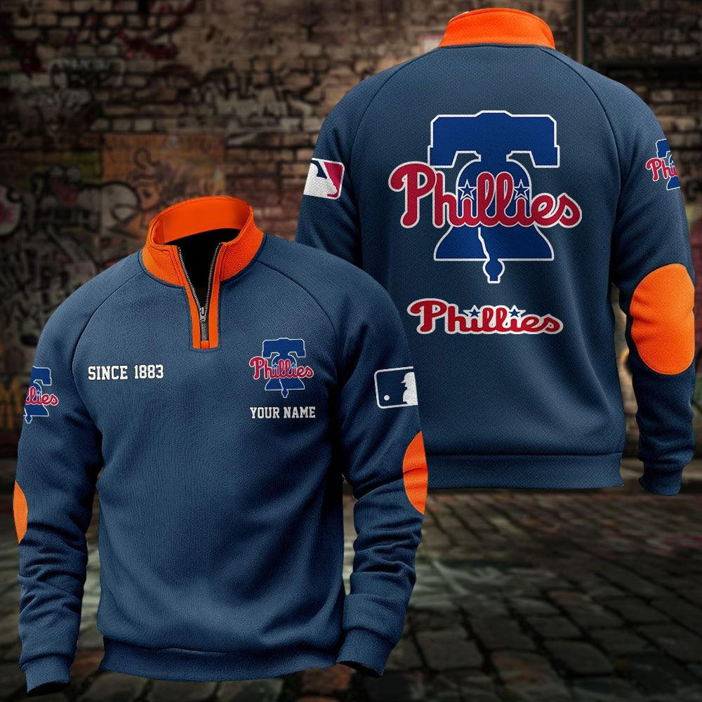 PHI x MLB Sweatshirts Quarter Collared Sweatshirt Pullover DatND DVT