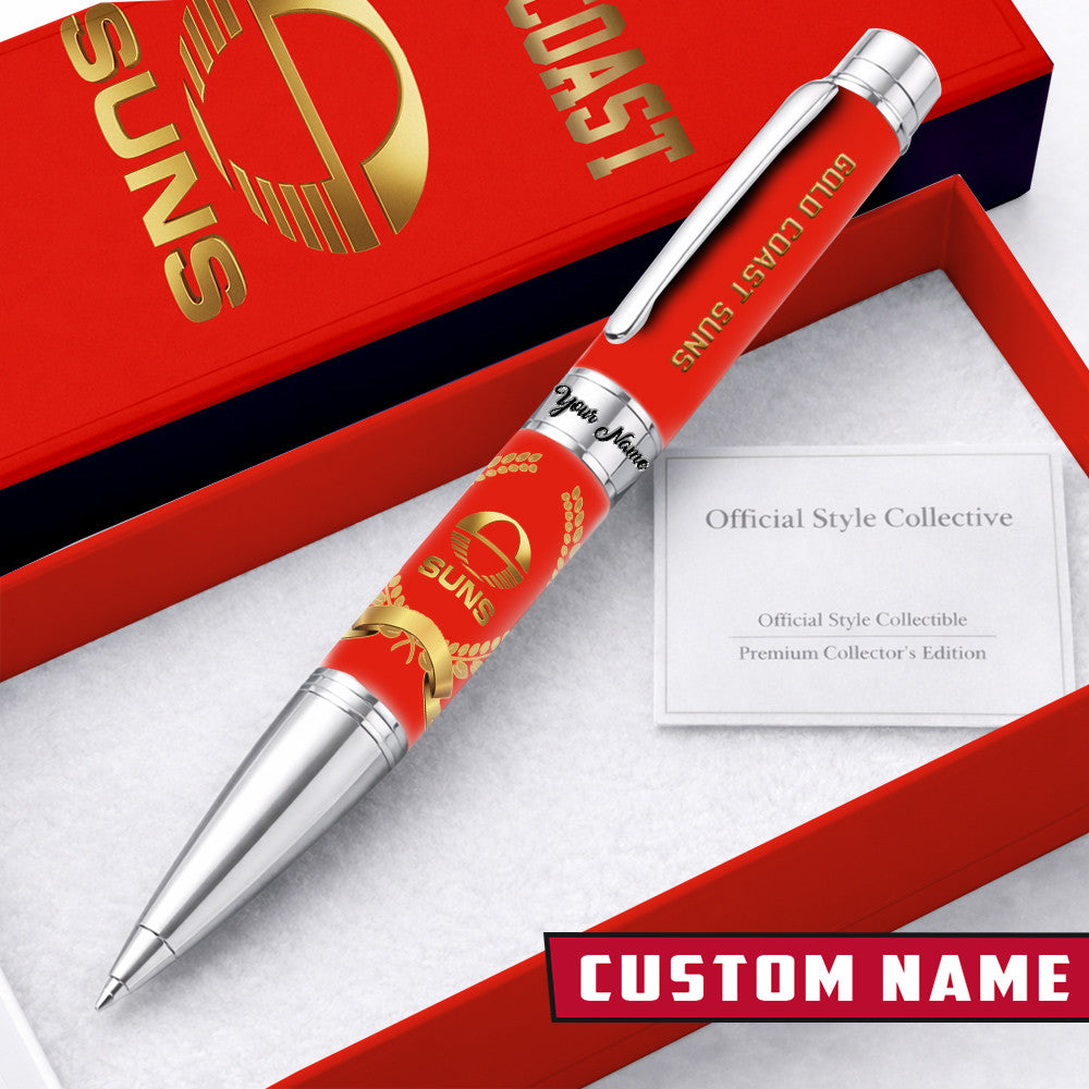 PREMIUM AFL X Gold Coast Suns Personalized Commemorative Edition Pen NDT LVH