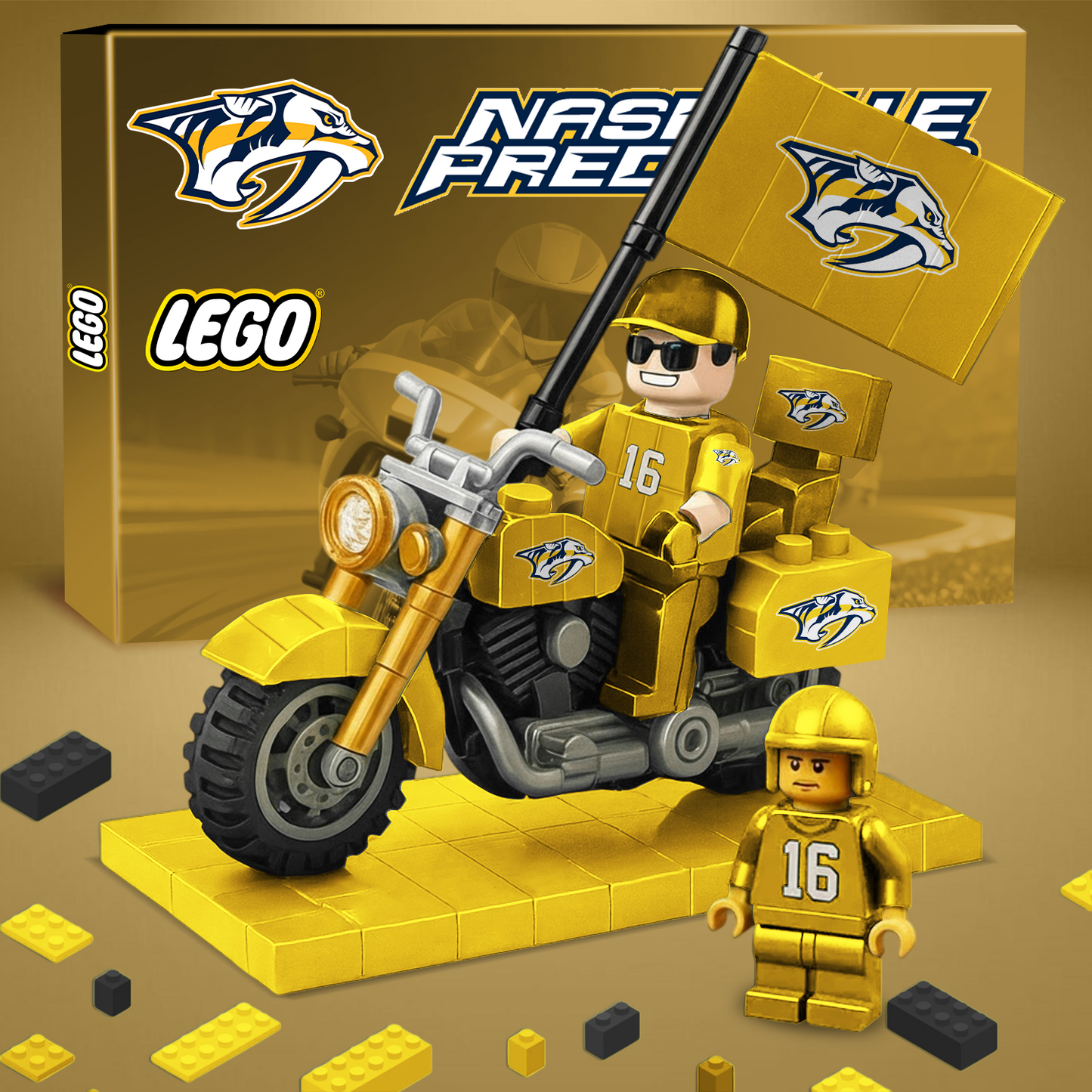 PREMIUM NHL NAS Building Blocks Bike Hooligan Toy Set V1 NAK PTTD