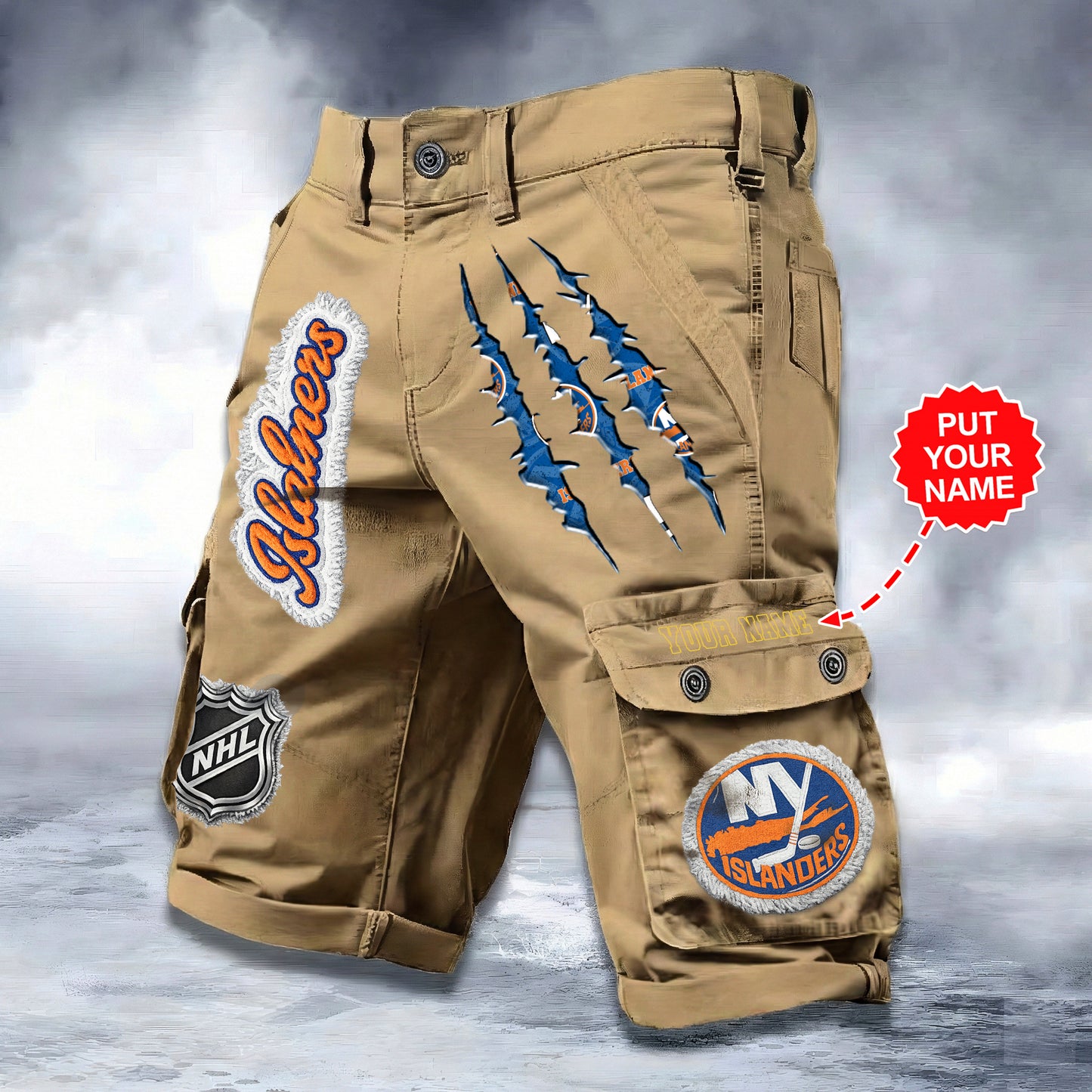 PREMIUM NHL X NYI WORKWEAR SHORTS CUSTOME NAME V2 NDT LVH 040226