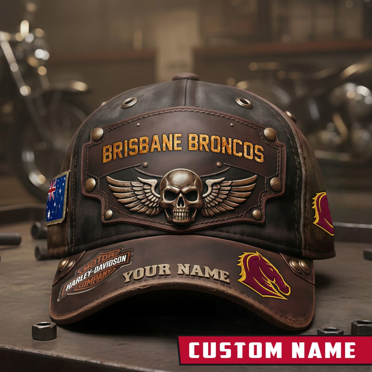 PREMIUM NRL X BB Motorcycle Personalized Vintage CAP NDT NHM