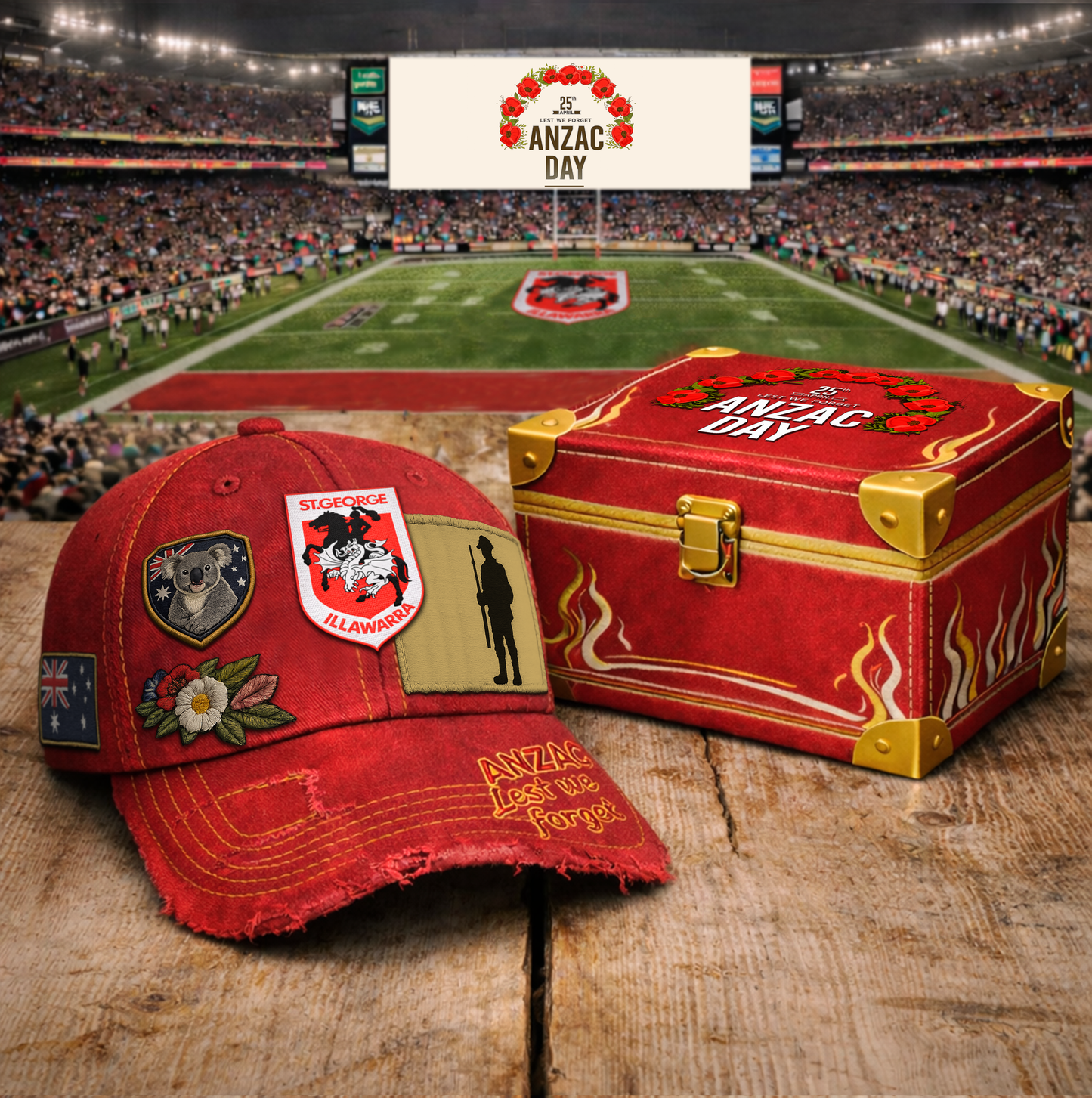 PREMIUM NRL X GSID RETRO ANZAC DAY CAP LIMITED EDITION NDT VHM