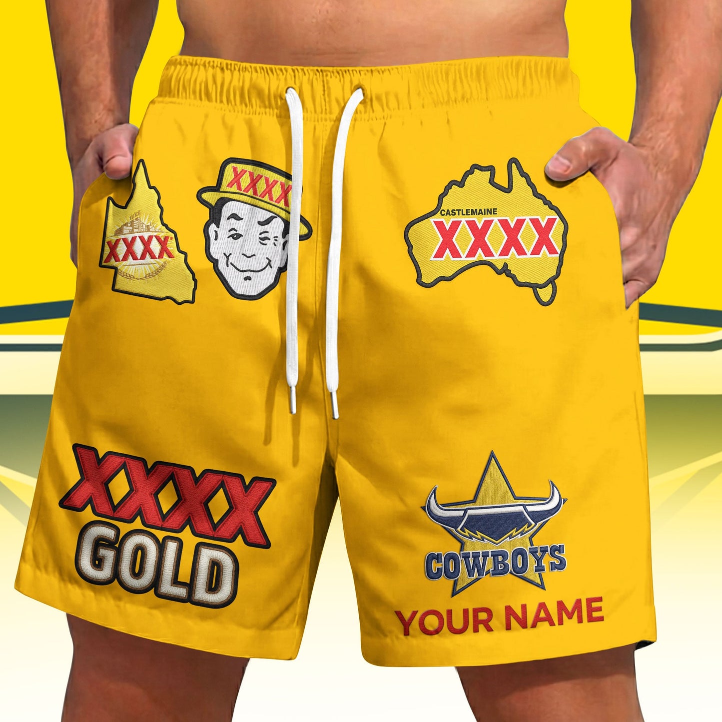 PREMIUM NRL X NQC Short Pants Personalized Limited Edition NDT LVH