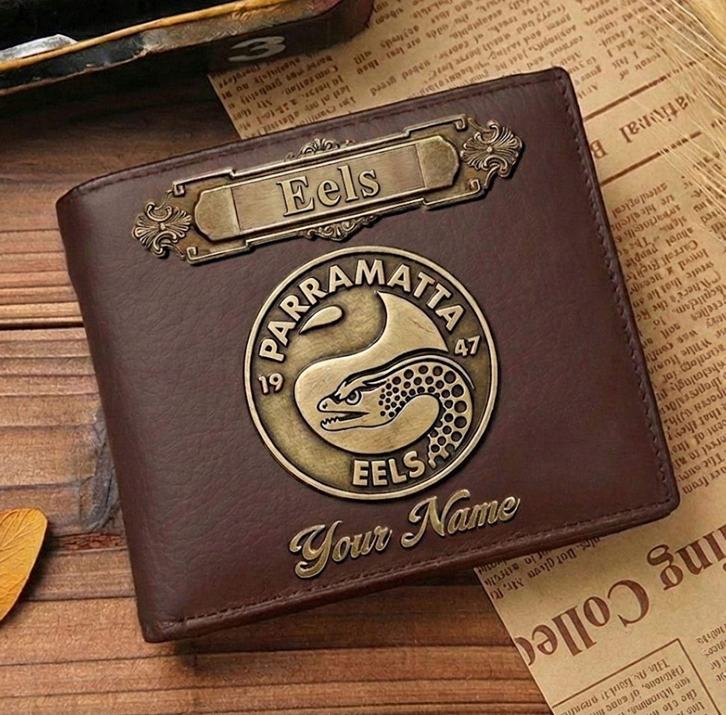 PREMIUM NRL X PE LEATHER WALLET Personalized Gift New Year 2026 NDT VHM