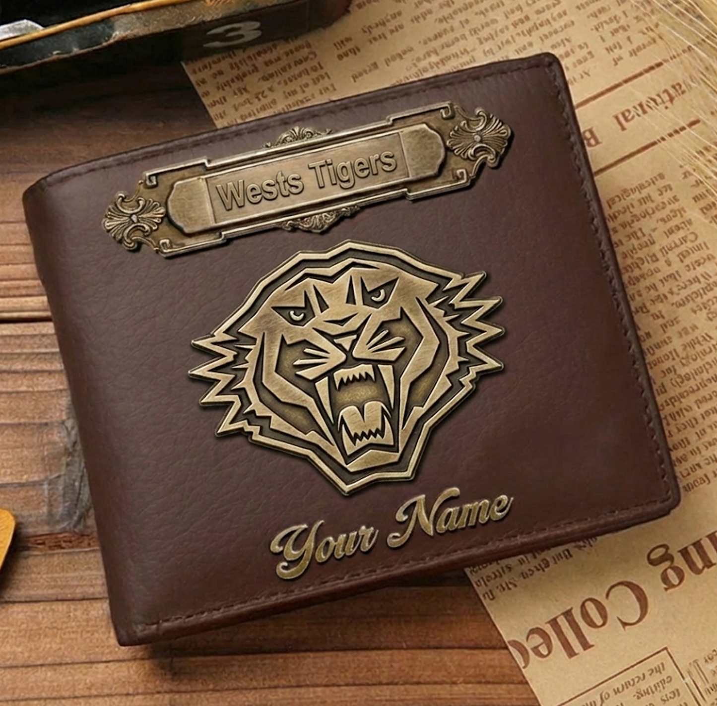 PREMIUM NRL X WT LEATHER WALLET Personalized Gift New Year 2026 NDT VHM