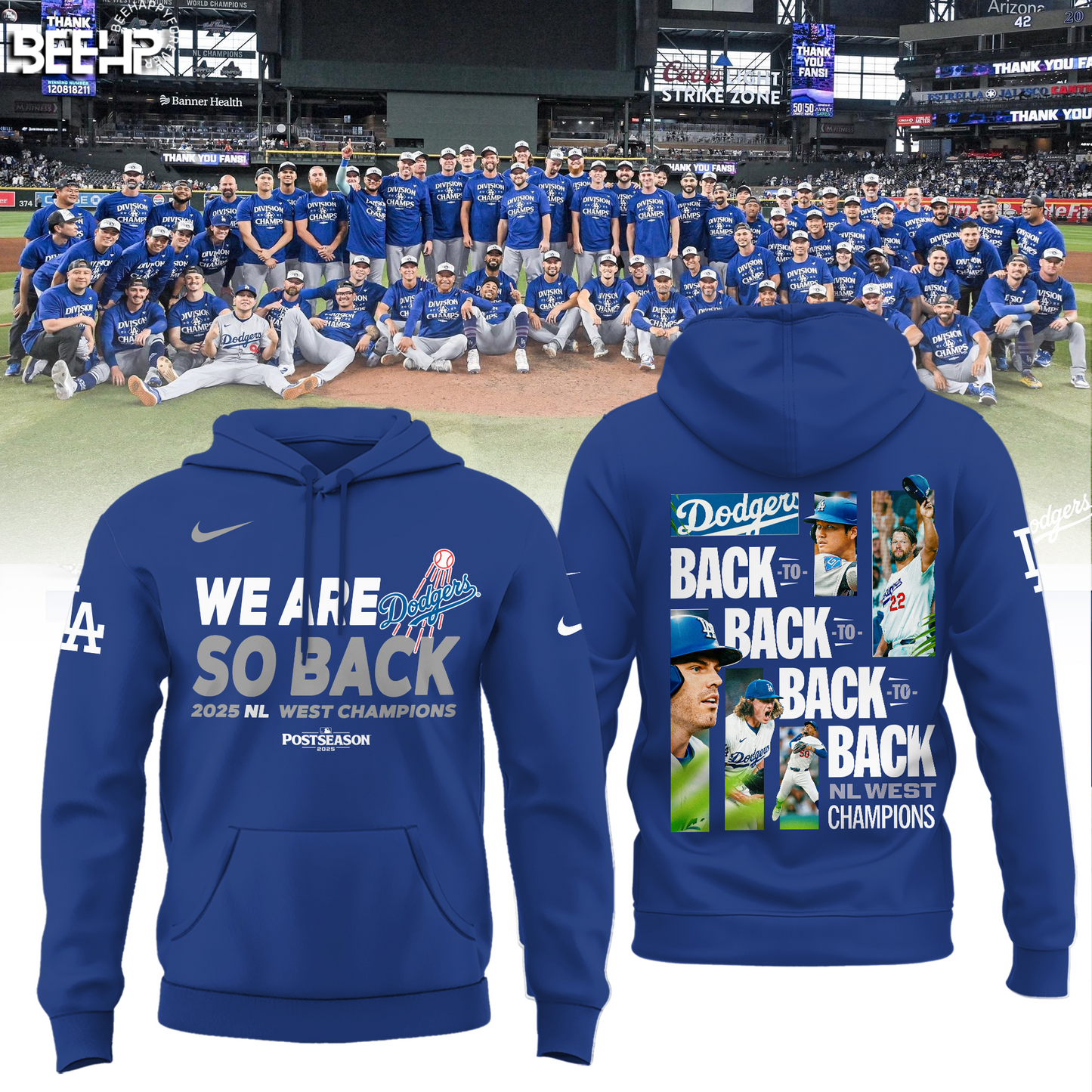 PREMIUM MLB X LAD Ÿ?? National League Champions 2025 CLASSIC HOODIE V3 NDT NHM 041125