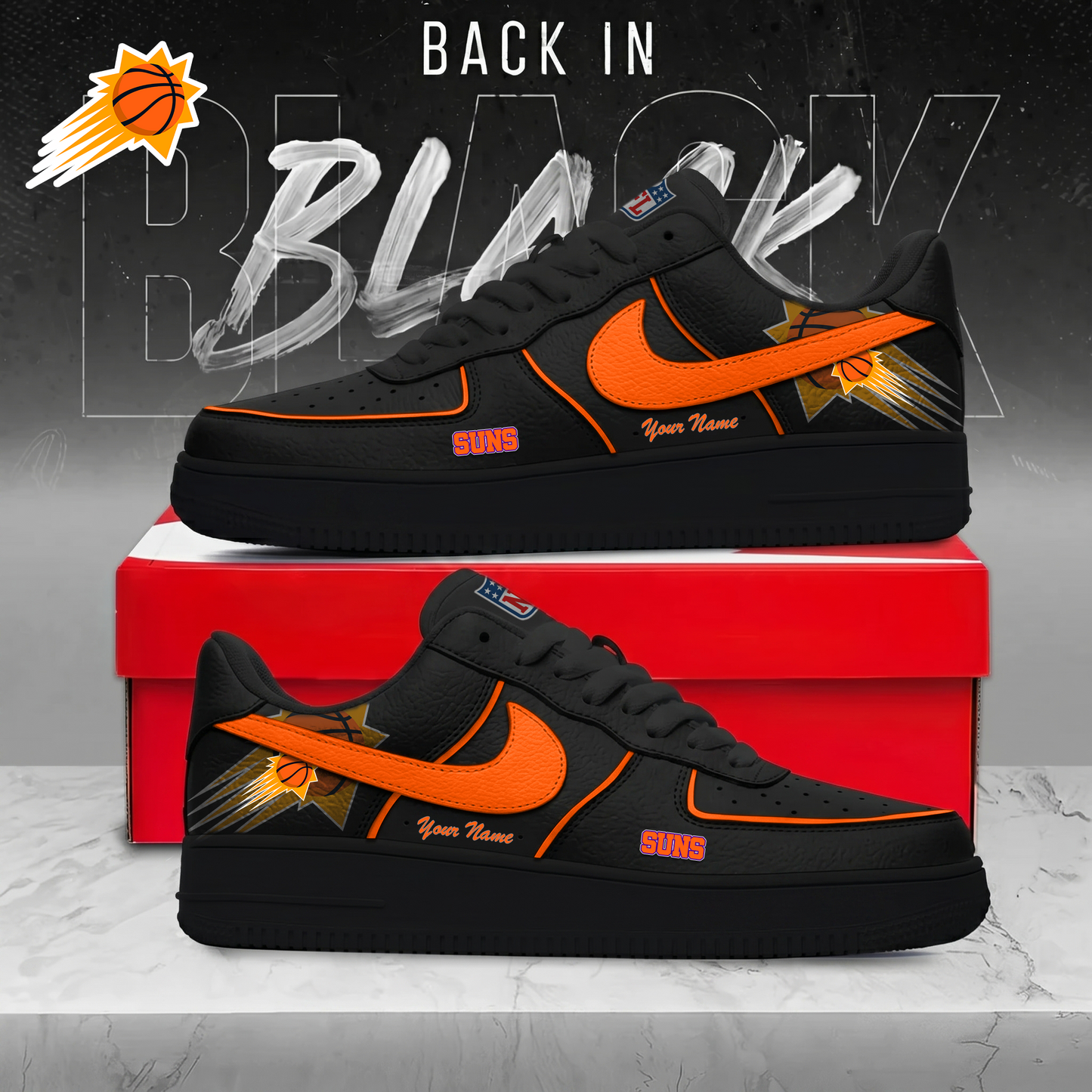 PS x NBA Back In Black AF1 Sneakers 270626