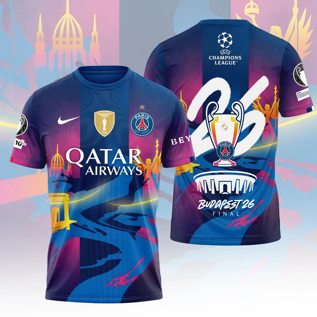PSG Champions League Final 2026 V3 3D T-Shirt DDT 310526 NTL