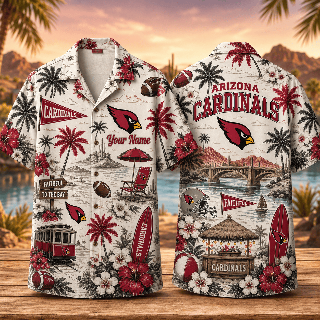 Personalized AC x NFL Luxury Hawaiian Shirt 150626