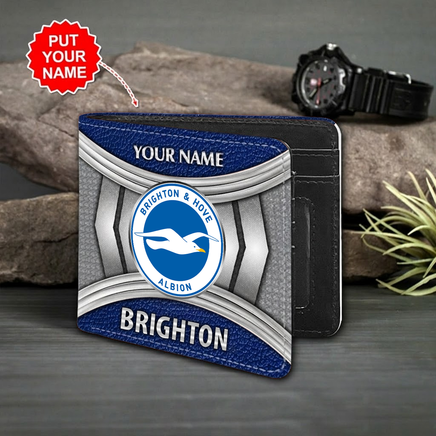 Personalized BRI x EPL Custom name Leather Wallet DATND TANTD