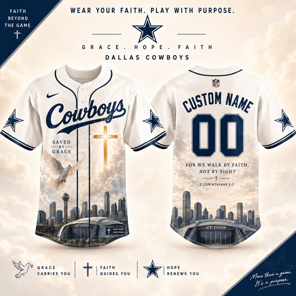 Personalized DC x NFL Luxury Baseball Jersey 160626