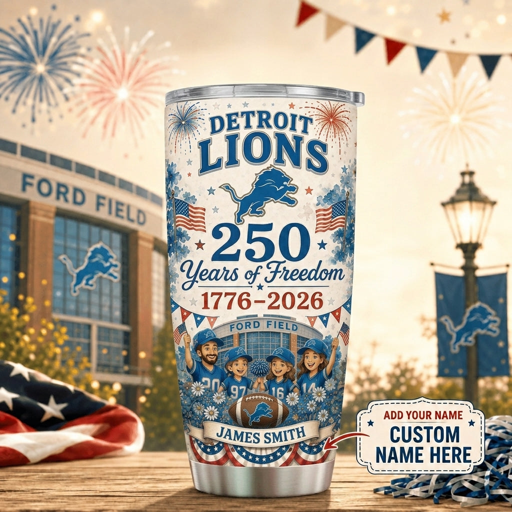 Personalized DL Premium NFL 250 Years Of Freedom Classic Tumbler 150626