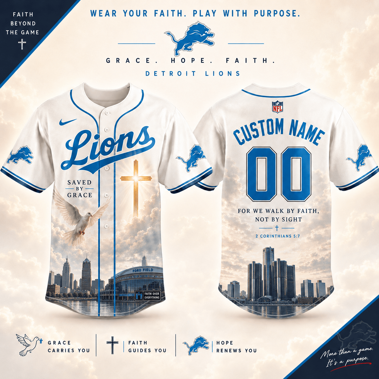 Personalized DL x NFL Luxury Baseball Jersey 160626