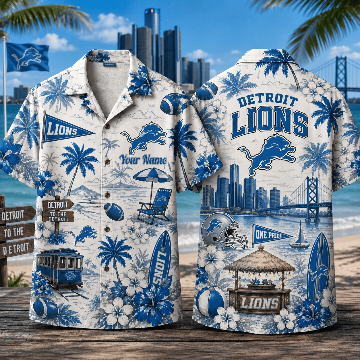 Personalized DL x NFL Luxury Hawaiian Shirt 150626