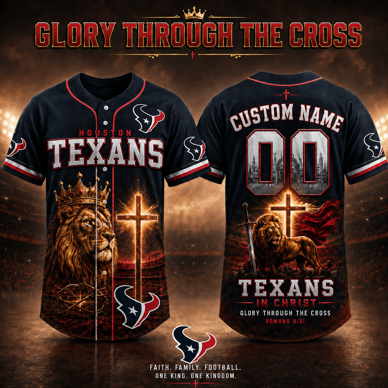 Personalized HT x NFL Luxury V2 Baseball Jersey 160626