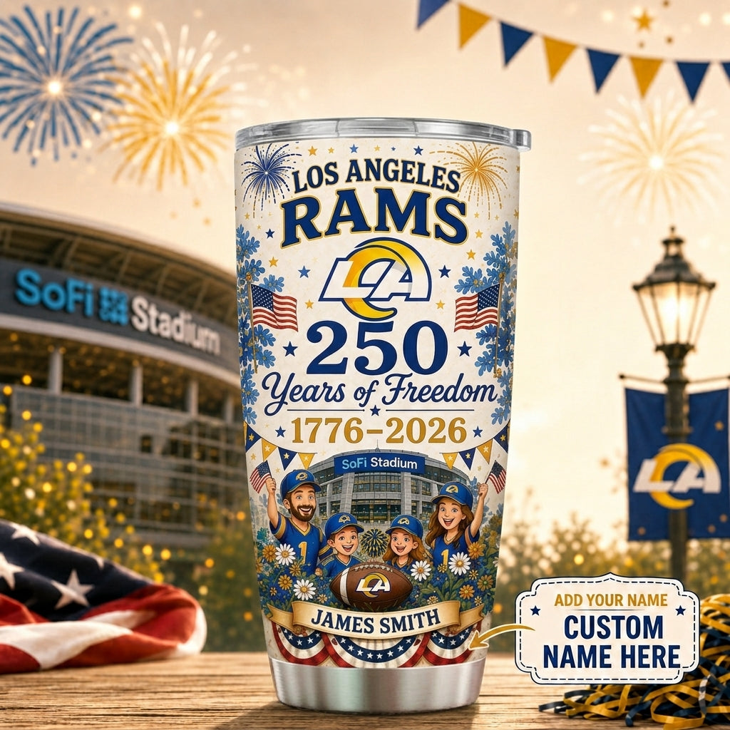 Personalized LAR Premium NFL 250 Years Of Freedom Classic Tumbler 150626