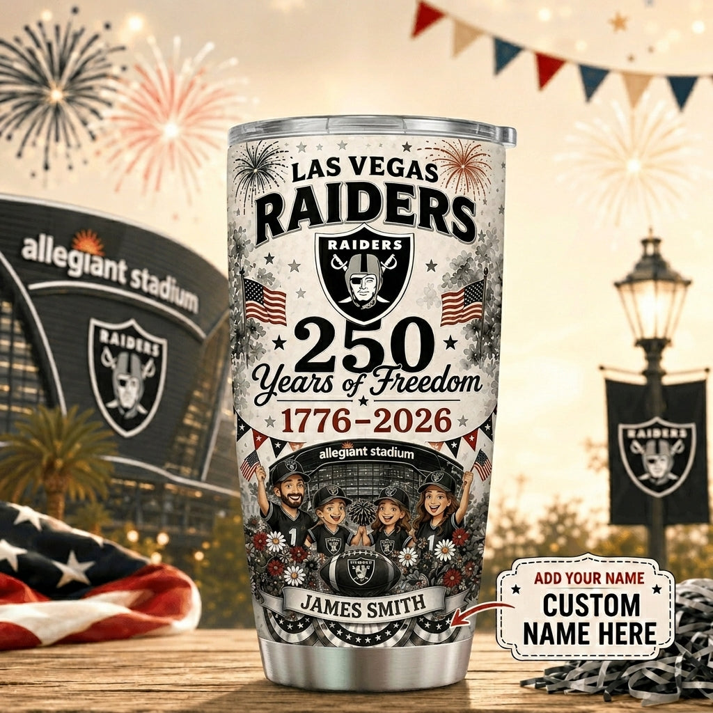 Personalized LVR Premium NFL 250 Years Of Freedom Classic Tumbler 150626