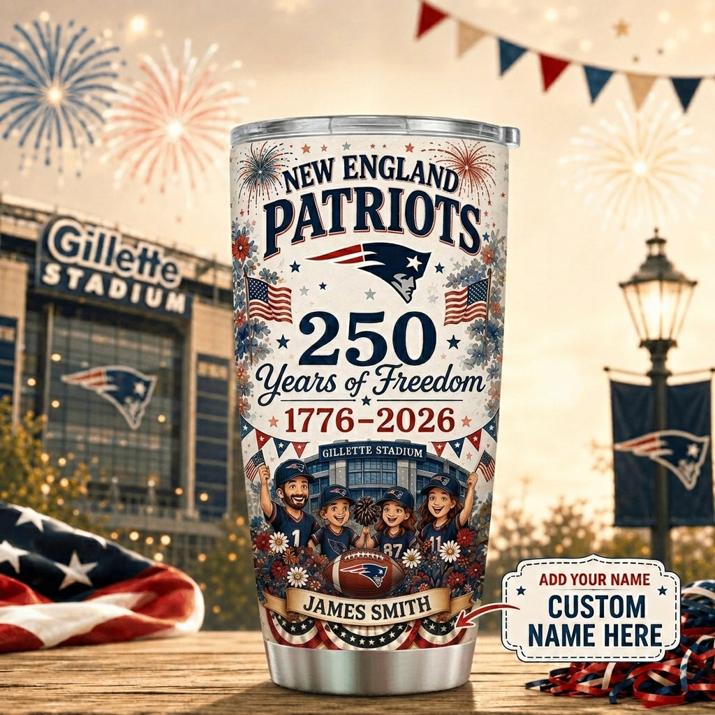 Personalized NEP Premium NFL 250 Years Of Freedom Classic Tumbler 150626