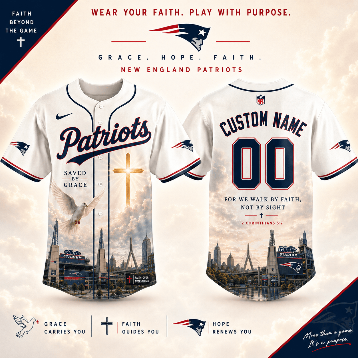 Personalized NEP x NFL Luxury Baseball Jersey 160626