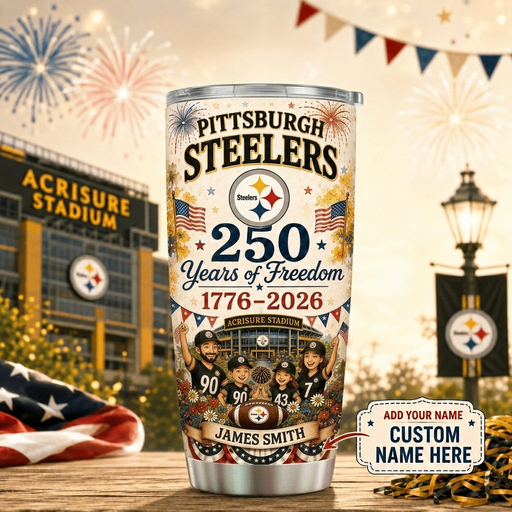 Personalized PS Premium NFL 250 Years Of Freedom Classic Tumbler 150626