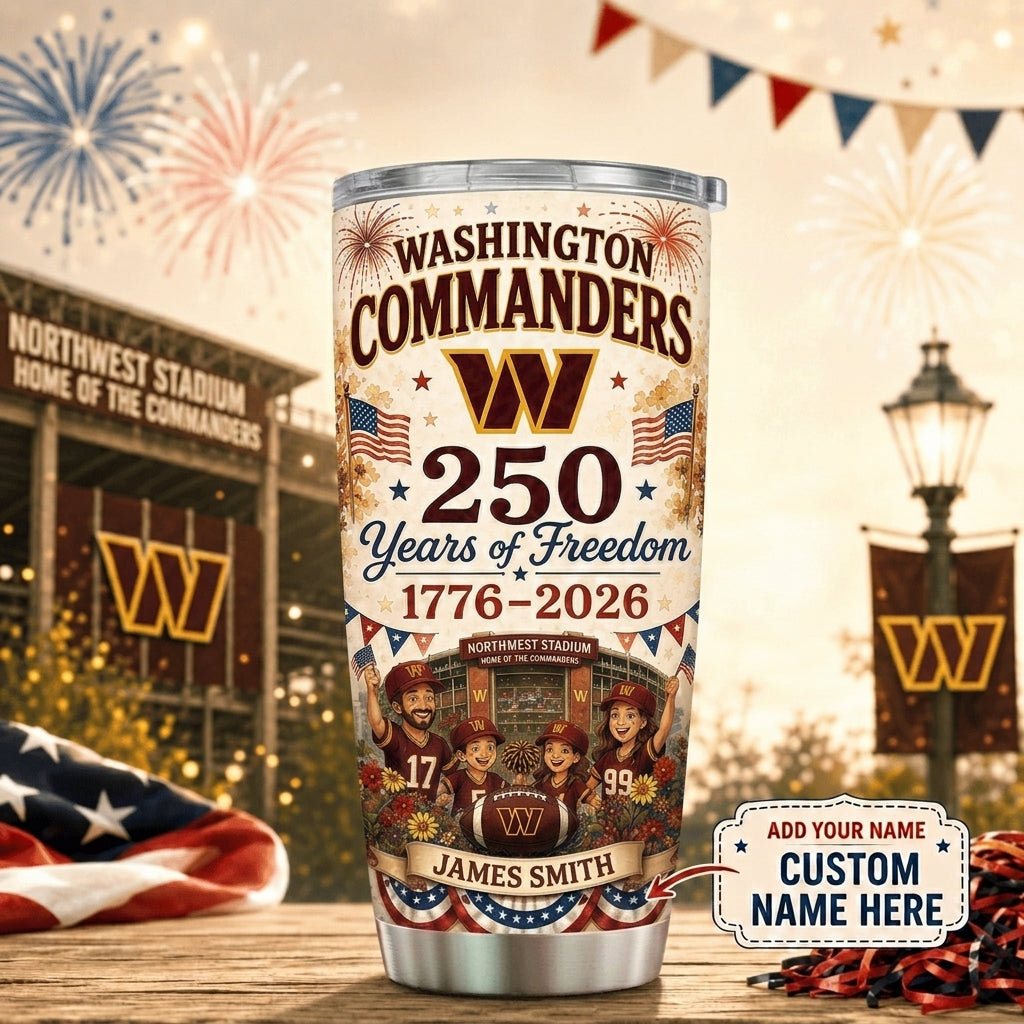Personalized WC Premium NFL 250 Years Of Freedom Classic Tumbler 150626