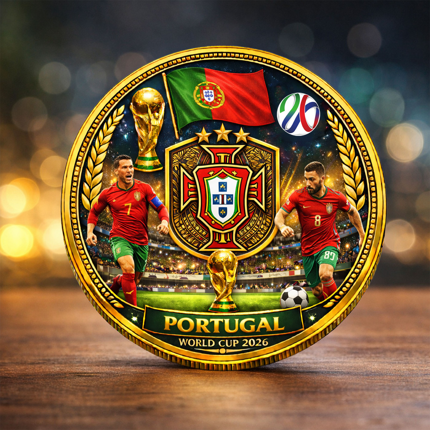 Portugal Premium World Cup Commemorative Coin DDT CTND
