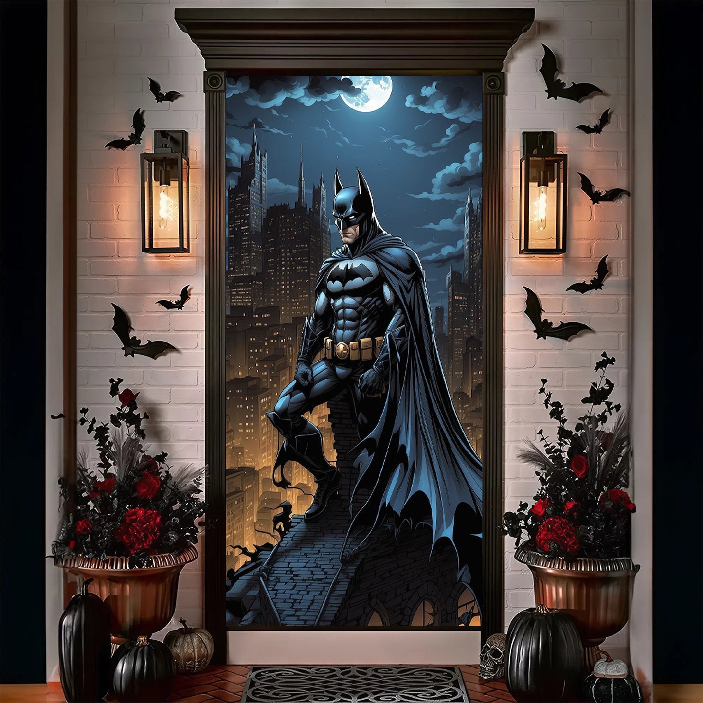 Premium Batman x Creepy Toilet Scene Door Cover V1 NDT NHM