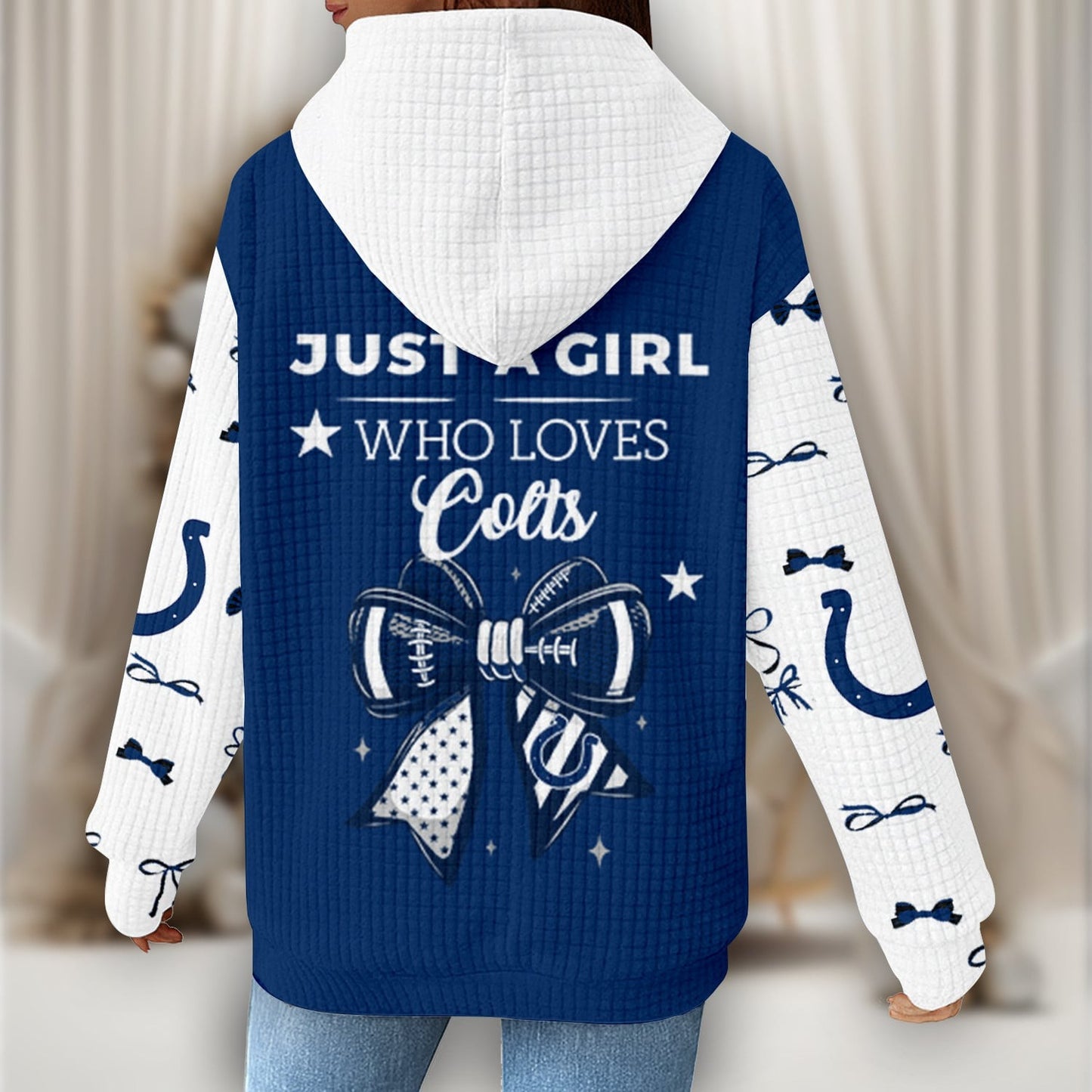 Premium NFL X IND Women's Waffle Hoodie NDT NHM