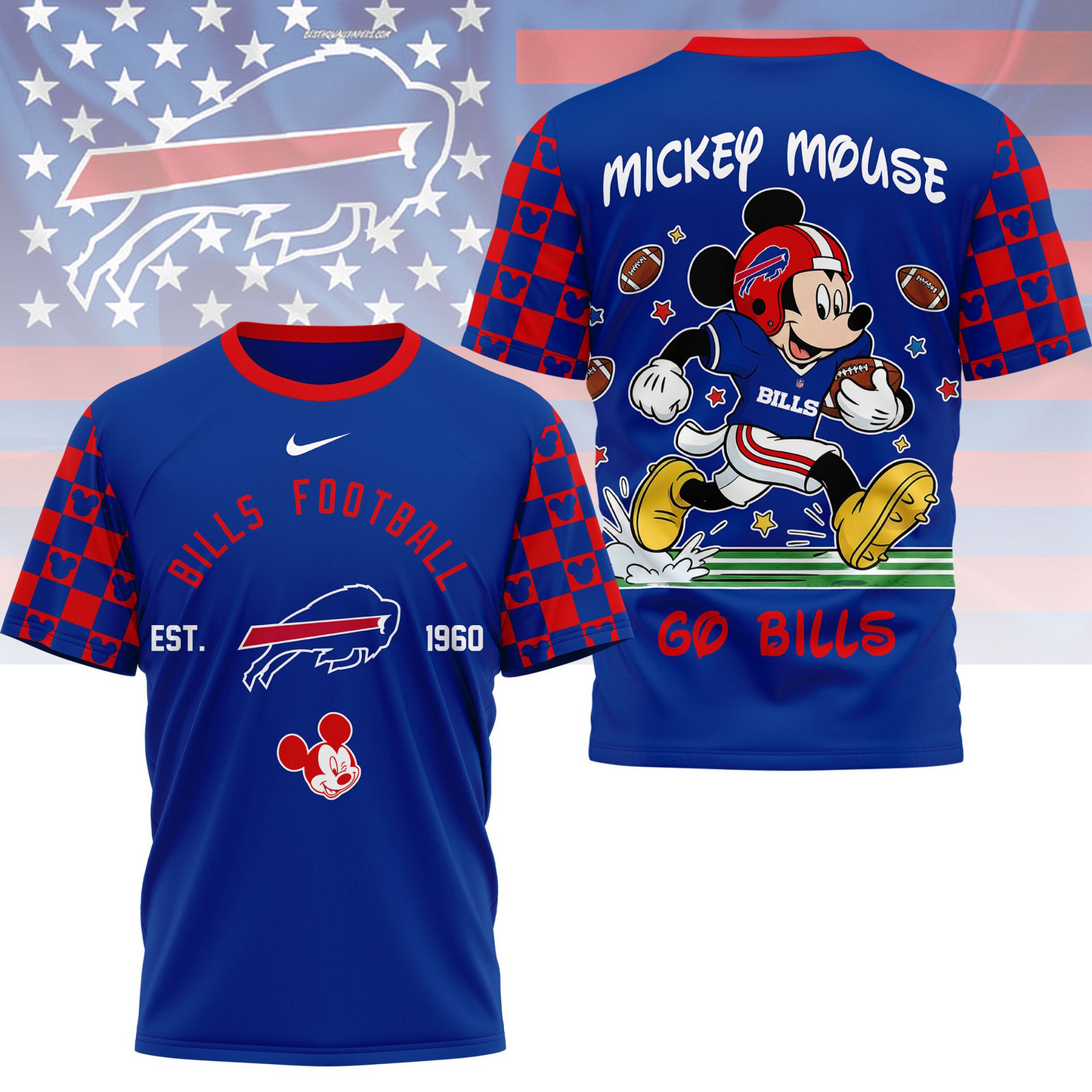 Premium NFL x BB Mouse Football 3D Shirt NDT VHM