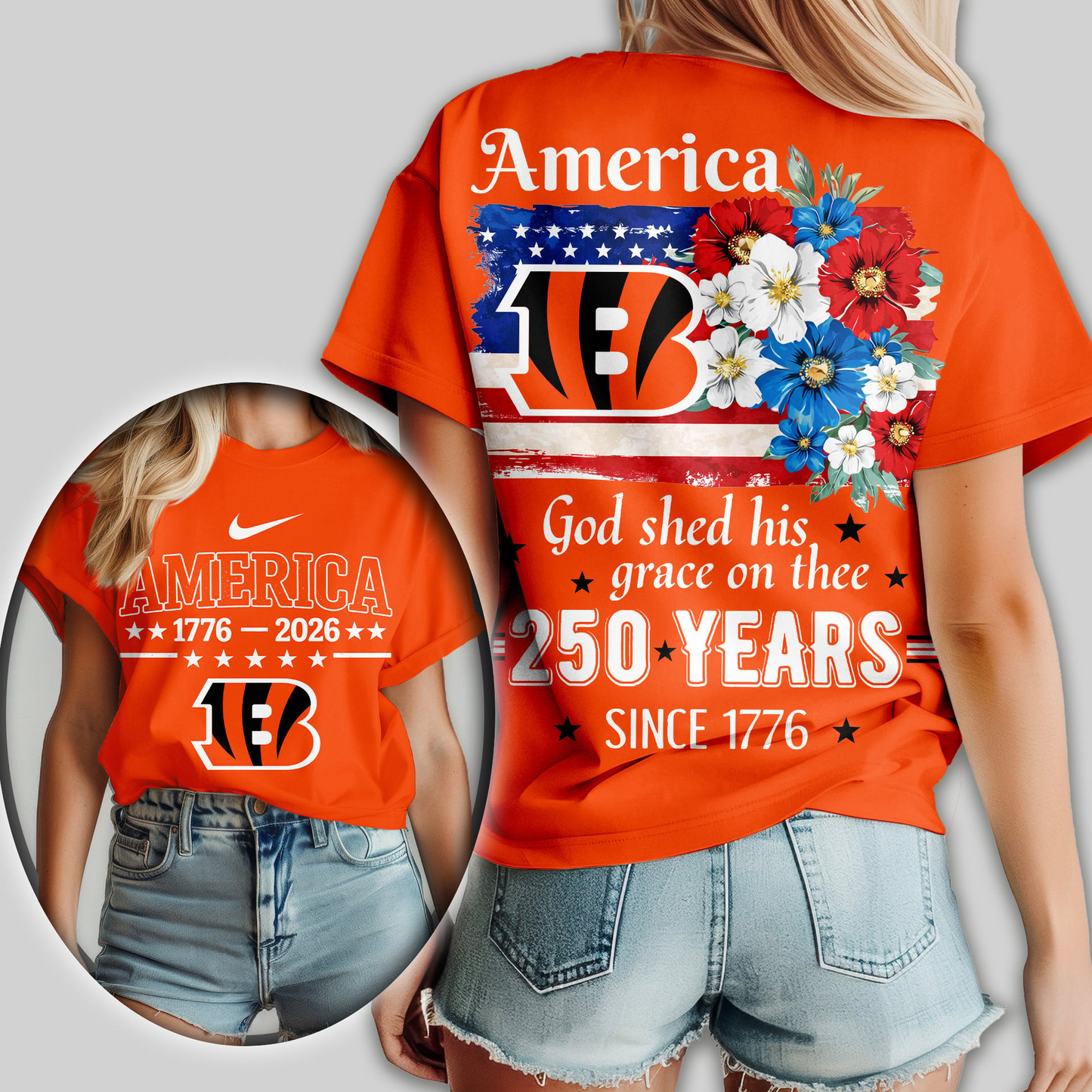 Premium NFL x CB America God Shed His Grace On Thee Women Shirt NDT VHM