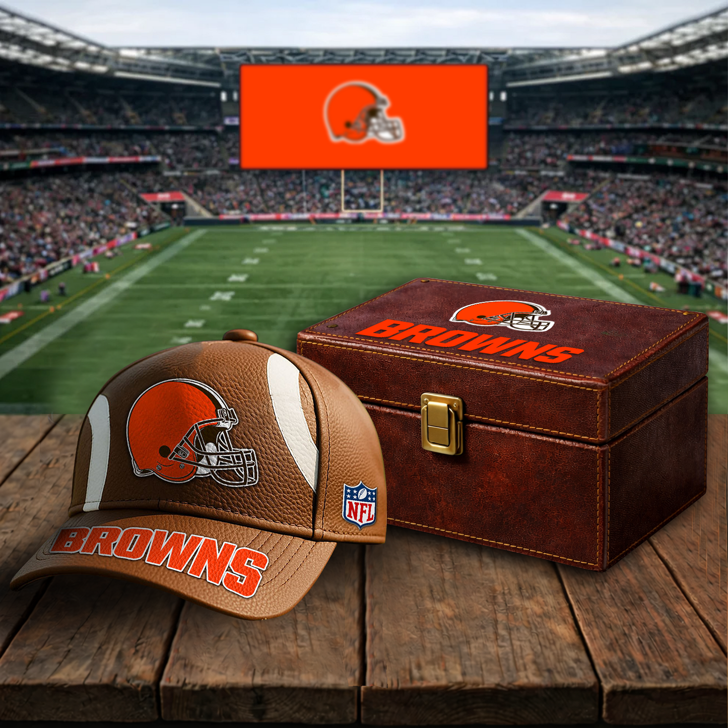 Premium NFL x CLE Football Special Brown Classic Cap DATND TANTD