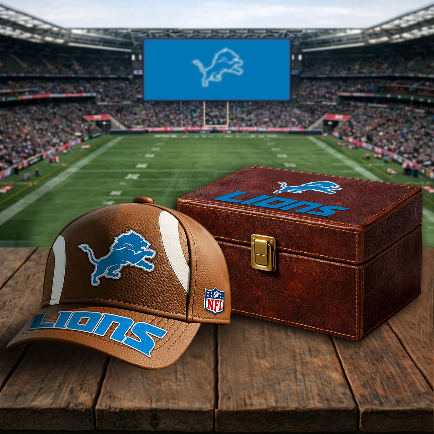 Premium NFL x DET Football Special Brown Classic Cap DATND TANTD