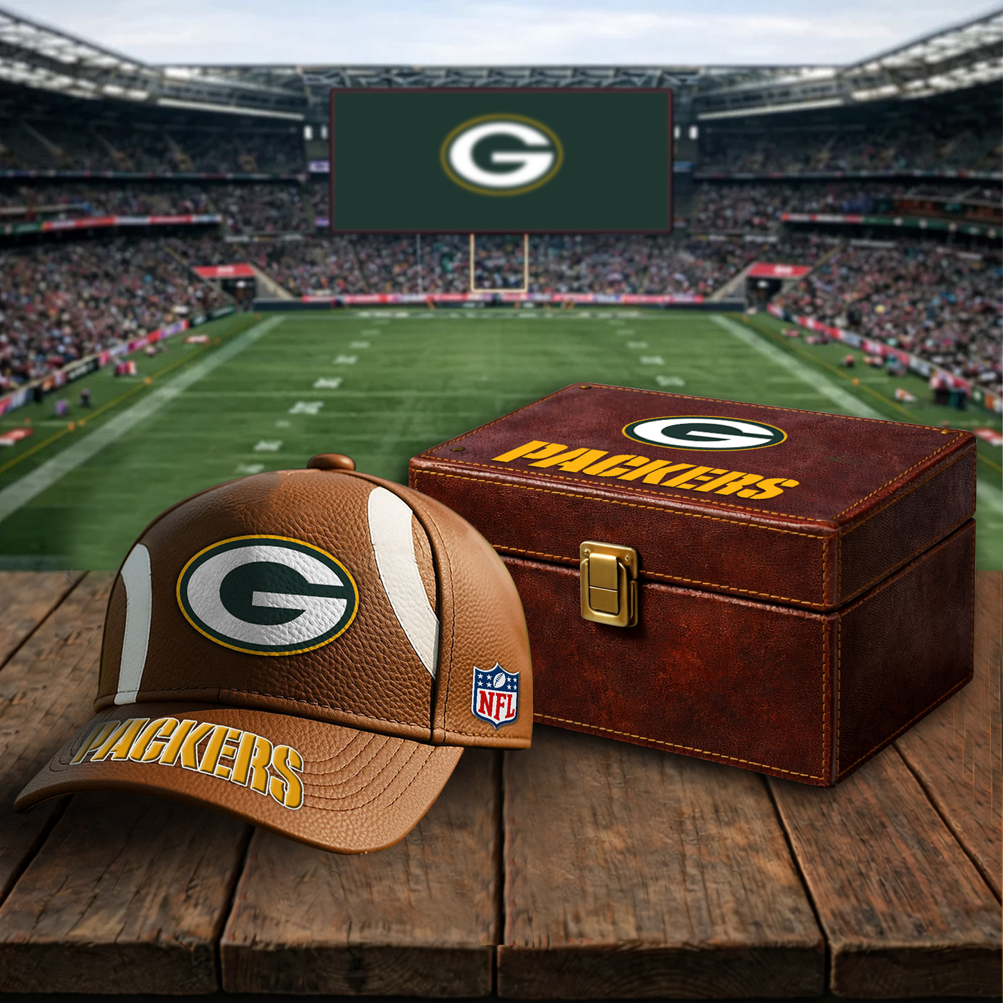Premium NFL x GB Football Special Brown Classic Cap DATND TANTD