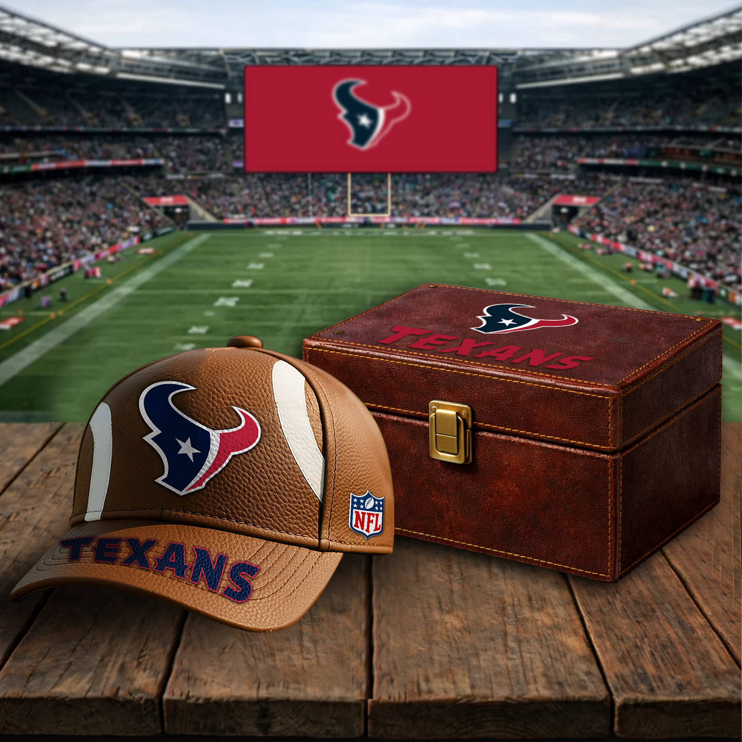 Premium NFL x HOU Football Special Brown Classic Cap DATND TANTD
