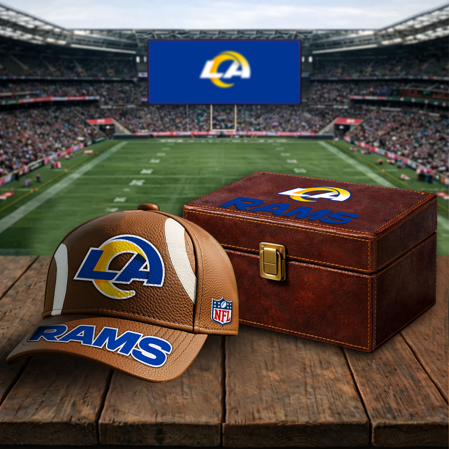 Premium NFL x LAR Football Special Brown Classic Cap DATND TANTD