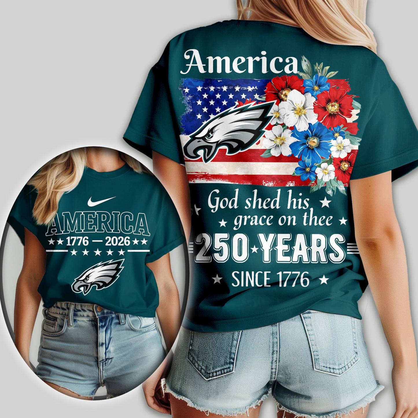 Premium NFL x PE America God Shed His Grace On Thee Women Shirt NDT VHM