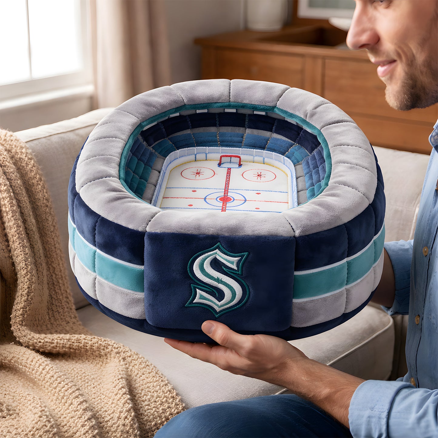 Premium NHL X SK Sport Stadium Custom Shaped Pillow NDT LVH